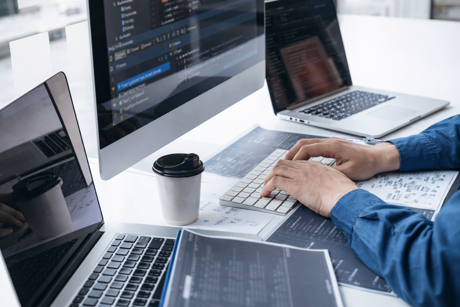 Un team che collabora a un progetto